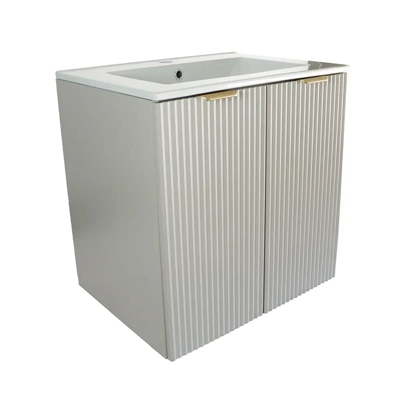 Waschtischunterschrank 60 cm mit Waschbecken, mit Türen Willy - Kaschmir