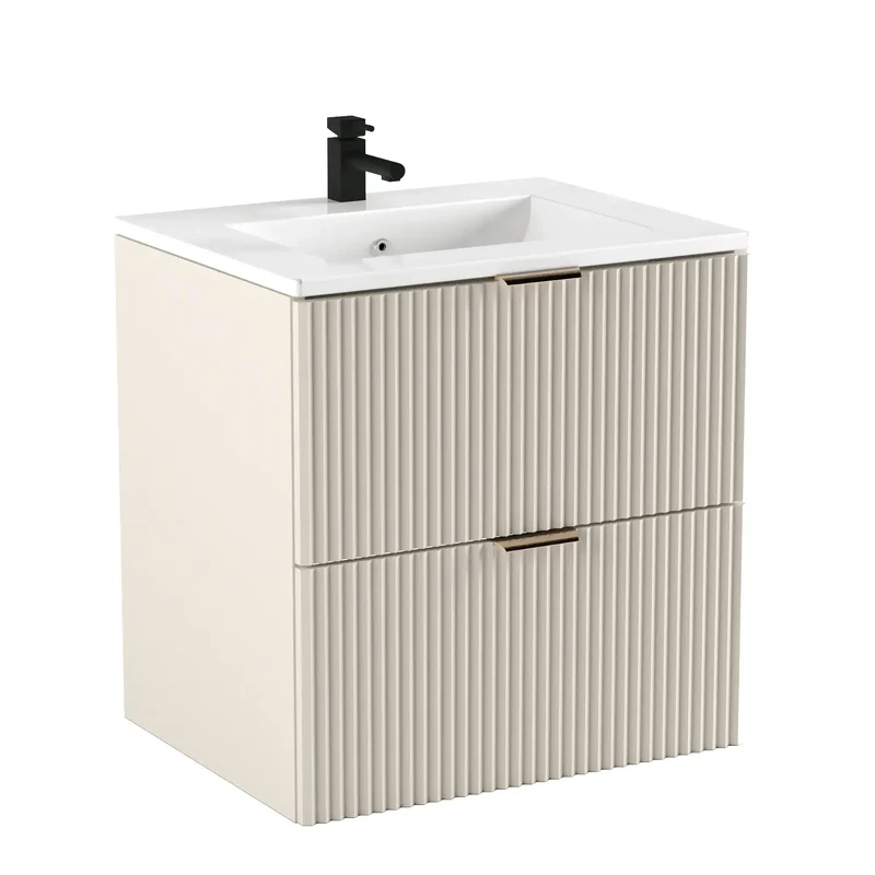 Waschtischunterschrank 60 cm mit Waschbecken Willy - Kaschmir