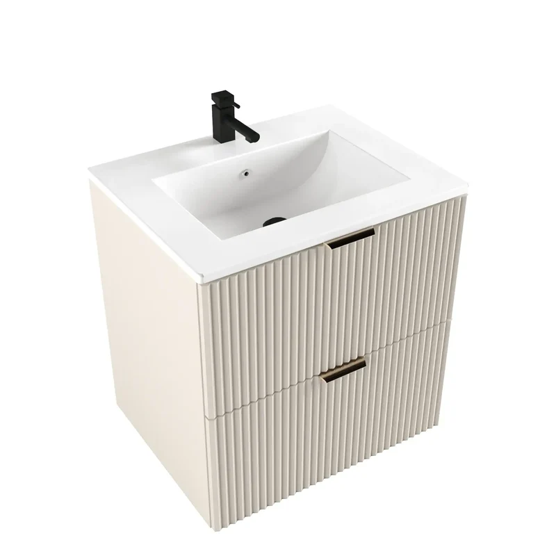 Waschtischunterschrank 60 cm mit Waschbecken Willy - Kaschmir