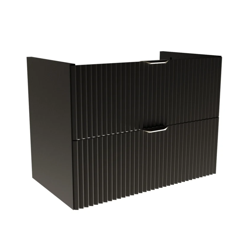 Waschtischunterschrank 80 cm, ohne Oberteil Willy - Schwarz