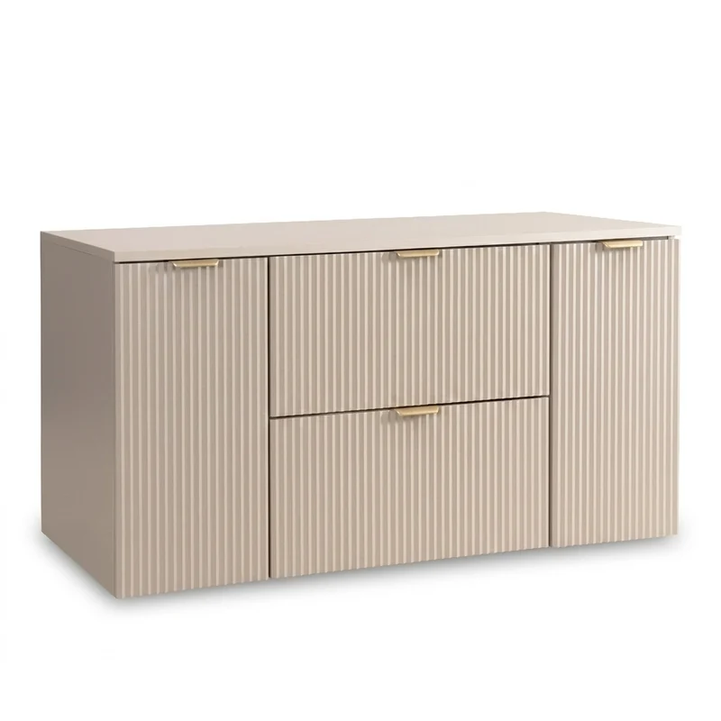 Waschtischunterschrank 120 cm mit 2 Türen und 2 Schubladen Willy - Kaschmir