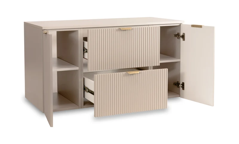 Waschtischunterschrank 120 cm mit 2 Türen und 2 Schubladen Willy - Kaschmir