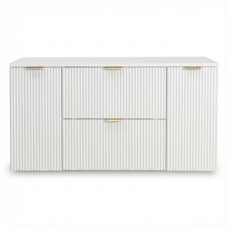 Waschtischunterschrank 120 cm mit 2 Türen und 2 Schubladen Willy - Weiß