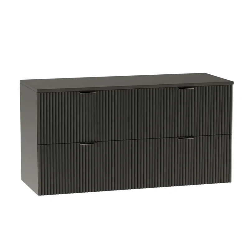 Waschtischunterschrank mit 4 Schubladen 120 cm Willy - Schwarz
