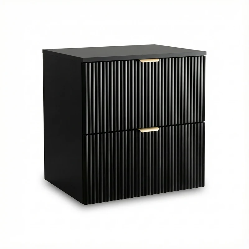 Waschtischunterschrank mit 4 Schubladen 120 cm Willy - Schwarz