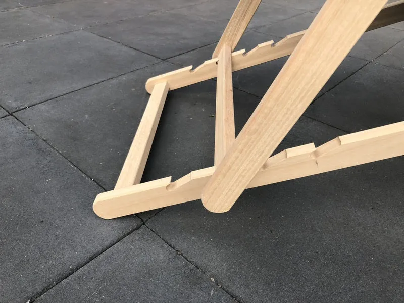 Sonnenliege türkis aus Massivholz und 100 % Baumwolle, Strandstuhl türkis
