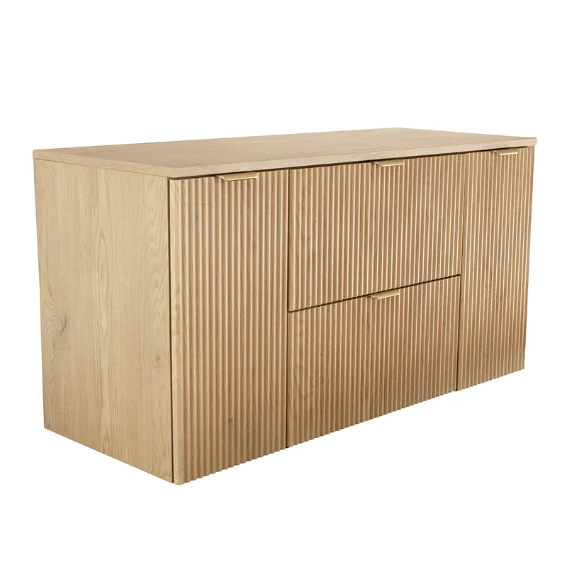 Waschtischunterschrank 120 cm mit 2 Türen und 2 Schubladen Willy - Eiche Cremona