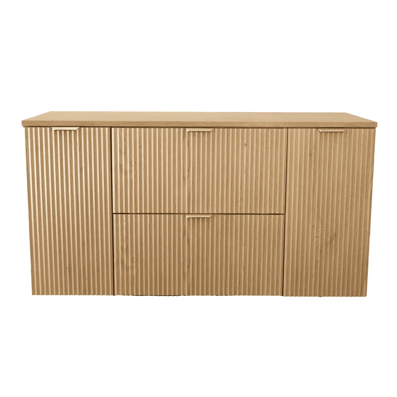 Waschtischunterschrank 120 cm mit 2 Türen und 2 Schubladen Willy - Eiche Cremona