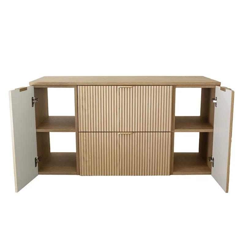 Waschtischunterschrank 120 cm mit 2 Türen und 2 Schubladen Willy - Eiche Cremona