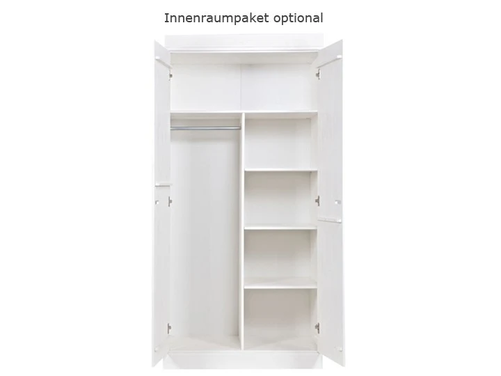 Kleiderschrank Weiß, Schrank, Breite 94 cm