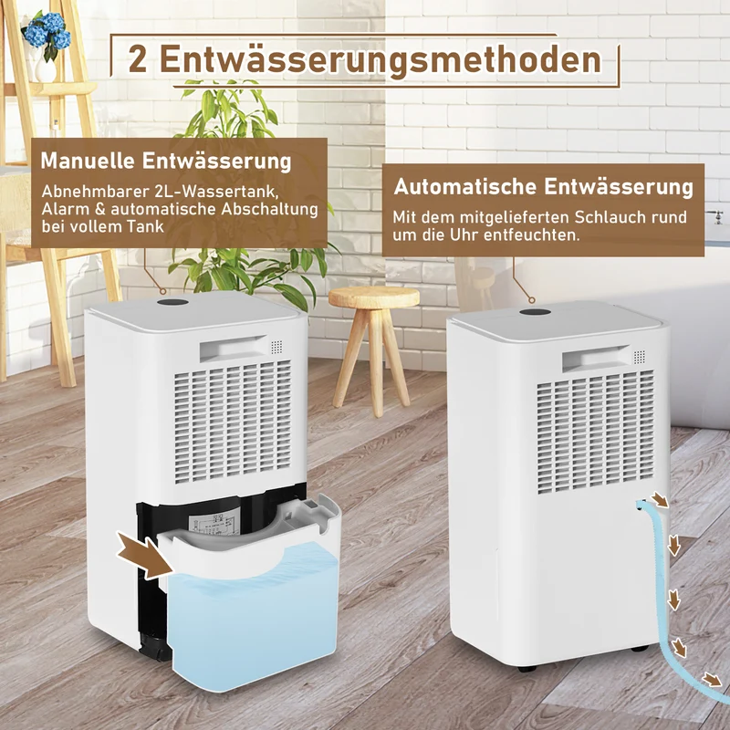 SWANEW 16L/Tag Luftentfeuchter Elektrisch, Luftentfeuchter, Digitalanzeige, Leise 35dB, Entfeuchter 24H Timer