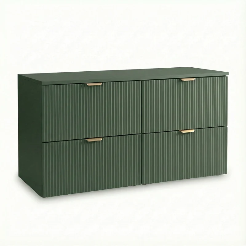 Waschtischunterschrank mit 4 Schubladen 120 cm Willy - Salbei