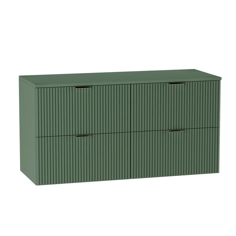 Waschtischunterschrank mit 4 Schubladen 120 cm Willy - Salbei