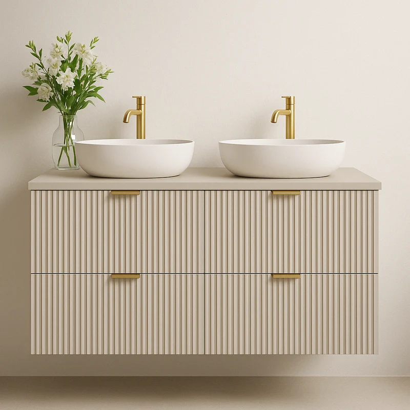Waschtischunterschrank mit 4 Schubladen 120 cm Willy - Kaschmir