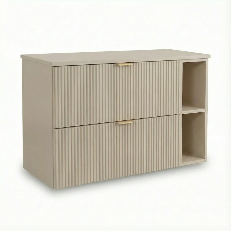 Waschtischunterschrank mit Regal 100 cm Willy - Kaschmir