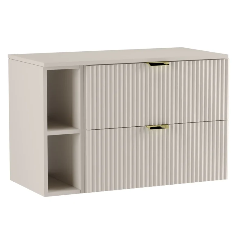 Waschtischunterschrank mit Regal 100 cm Willy - Kaschmir