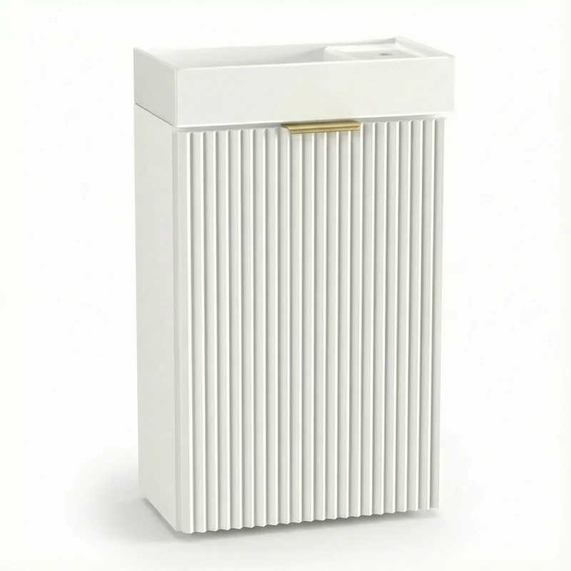 Waschtischunterschrank 40 cm mit Waschbecken Willy - Weiß
