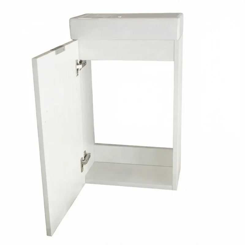Waschtischunterschrank 40 cm mit Waschbecken Willy - Weiß