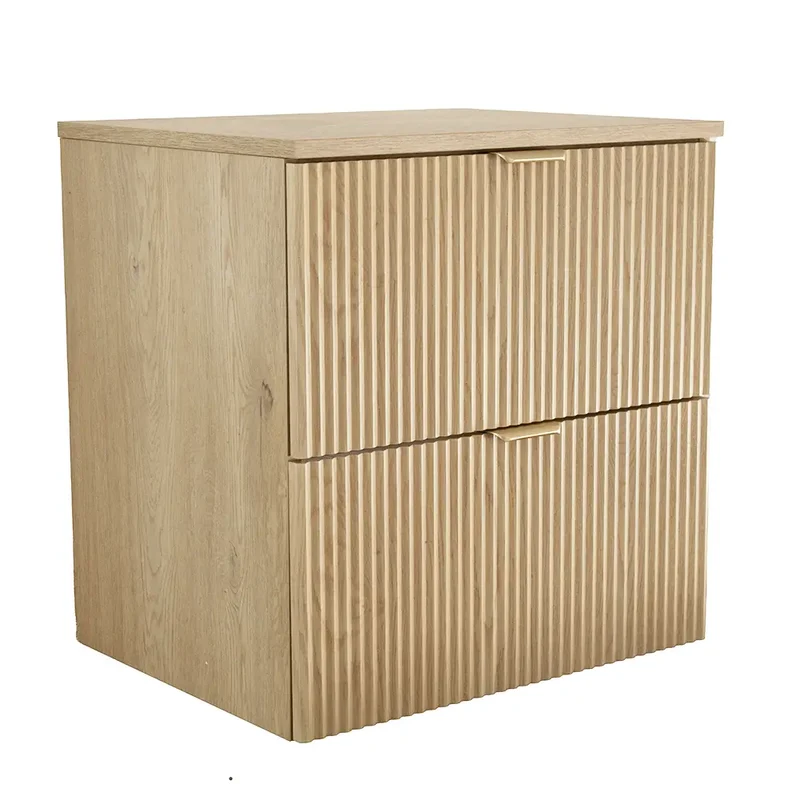 Waschtischunterschrank mit 2 Schubladen 60 cm Willy - Eiche Cremona