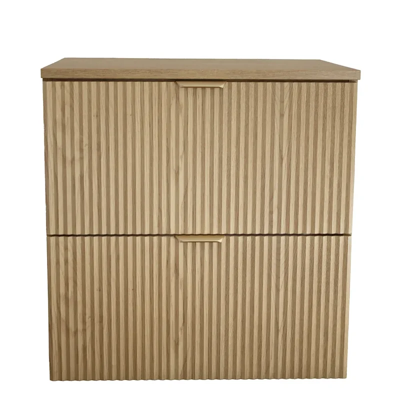 Waschtischunterschrank mit 2 Schubladen 60 cm Willy - Eiche Cremona