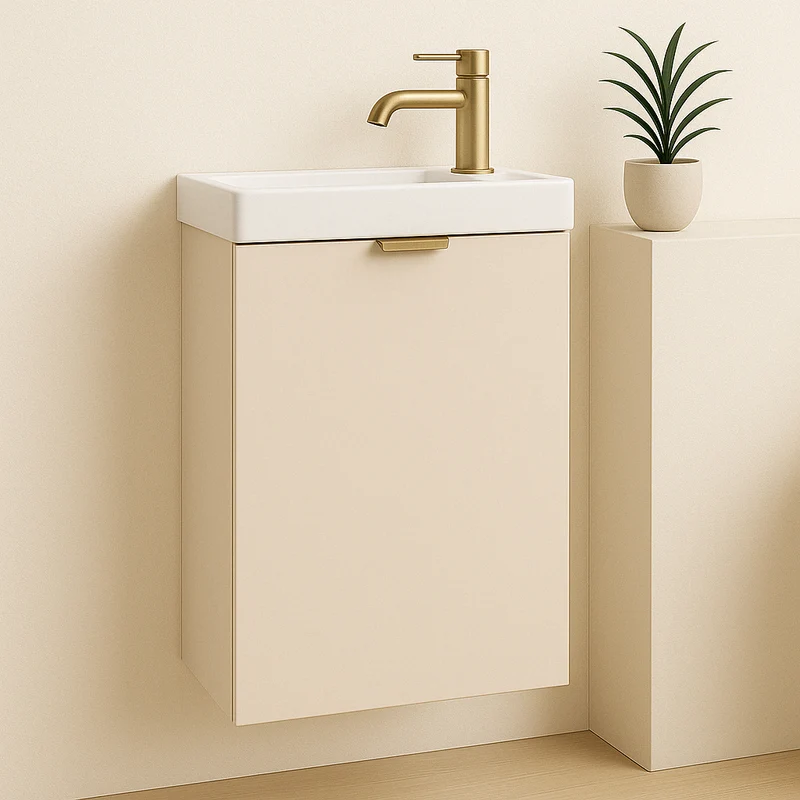 Waschtischunterschrank 40 cm mit Waschbecken Orio - Kaschmir