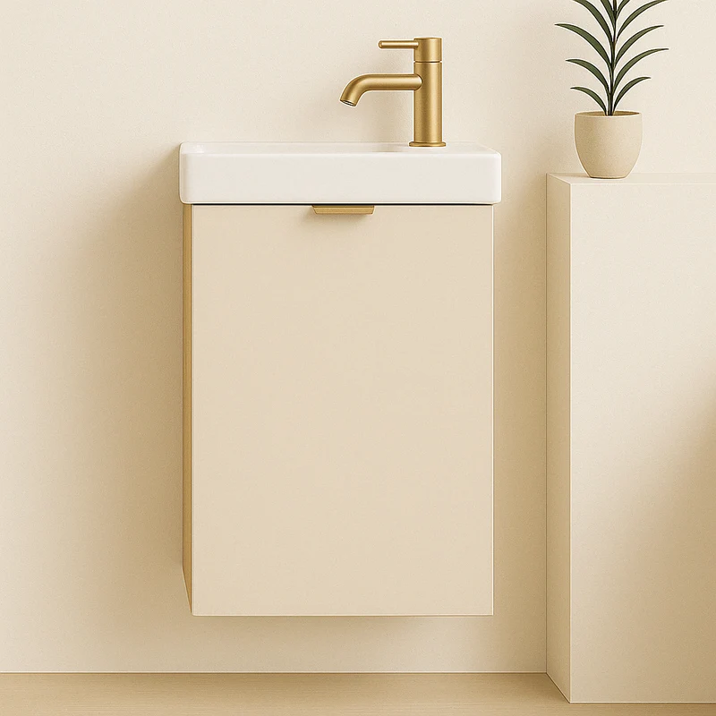 Waschtischunterschrank 40 cm mit Waschbecken Orio - Kaschmir