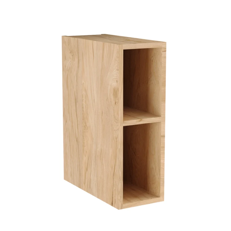 Schmales Regal 20 cm mit 1 Ablage - Walnuss