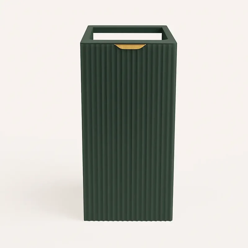 Badezimmerschrank 30 cm, geriffelte Fronten, 1 Tür Willy - Salbei
