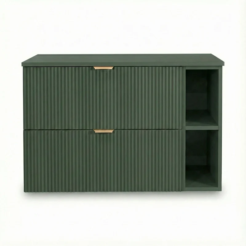 Waschtischunterschrank mit Regal 100 cm Willy - Salbei