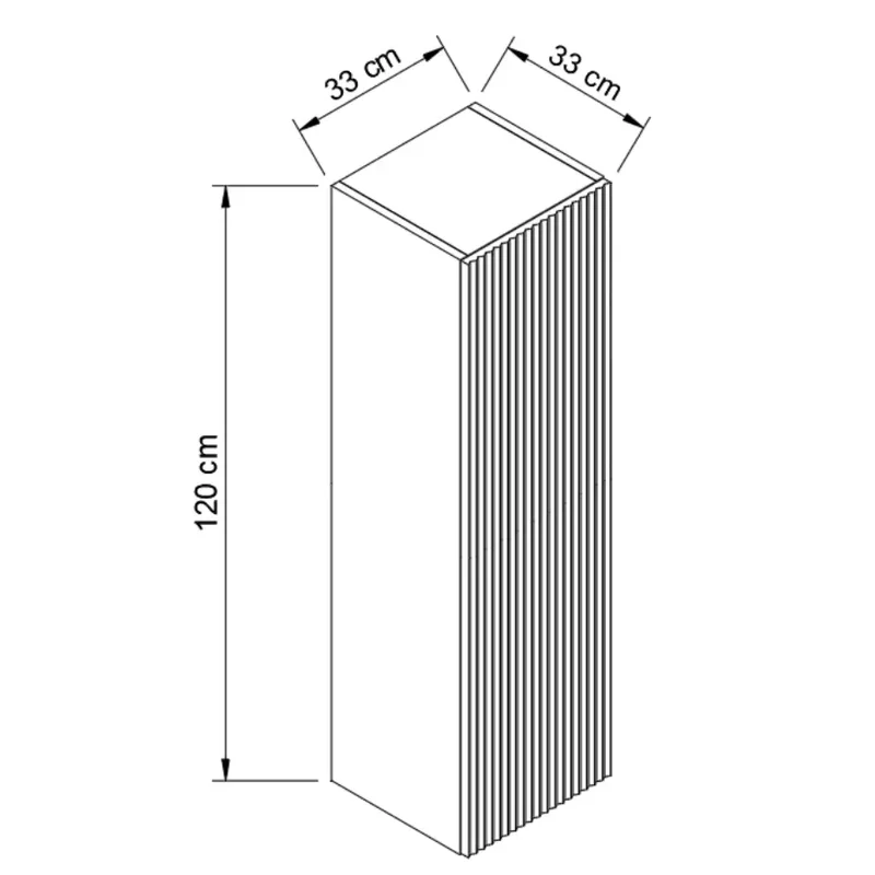 Bad Hochschrank 120 cm Willy - Weiß/Walnuss