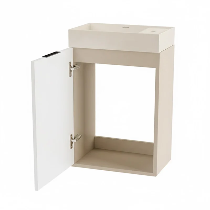 Waschtischunterschrank 40 cm mit Waschbecken Willy - Kaschmir