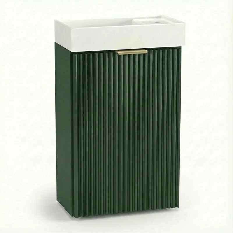 Waschtischunterschrank 40 cm mit Waschbecken Willy - Salbei