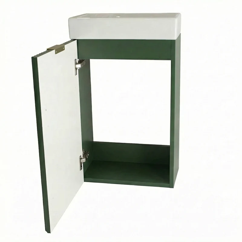Waschtischunterschrank 40 cm mit Waschbecken Willy - Salbei
