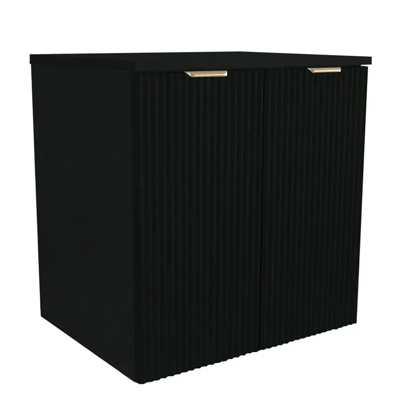 Waschtischunterschrank 60 cm mit Türen Willy - Schwarz