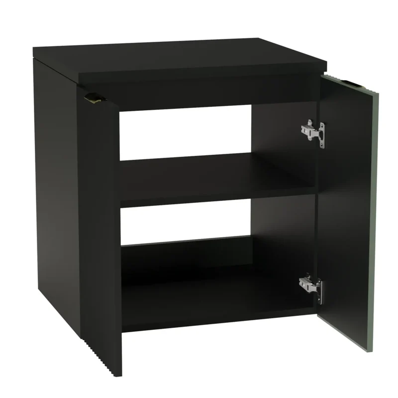 Waschtischunterschrank 60 cm mit Türen Willy - Schwarz