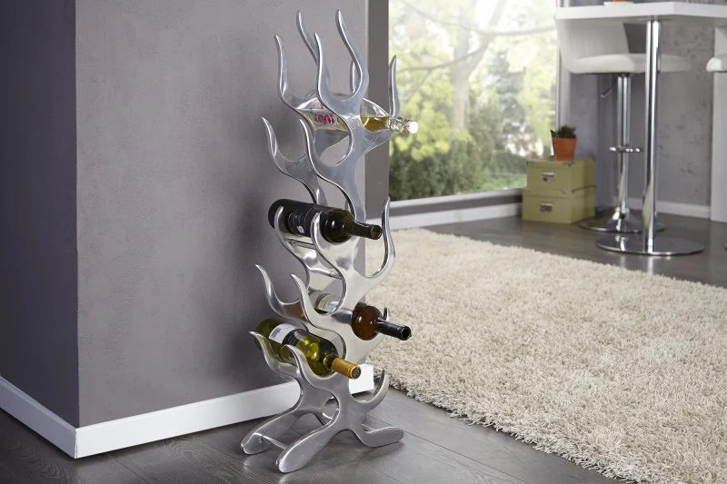 Weinregal aus Aluminium für 9 Flaschen