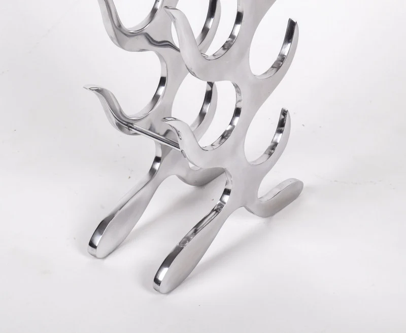 Weinregal aus Aluminium für 9 Flaschen