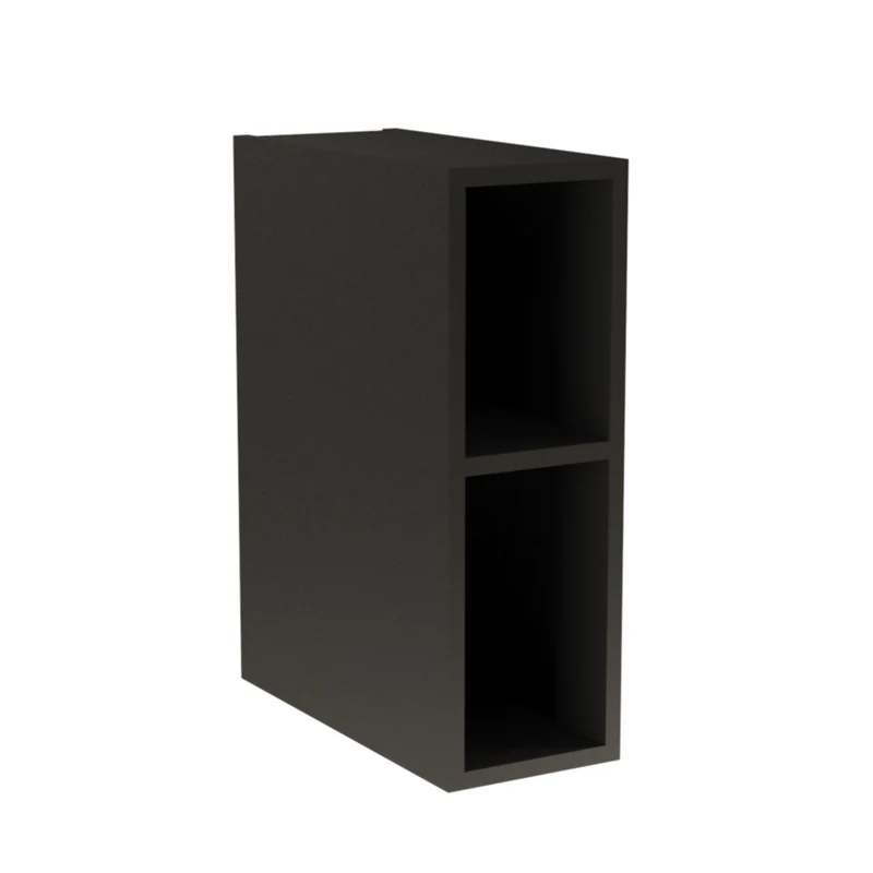 Schmales Regal 20 cm mit 1 Ablage - Schwarz