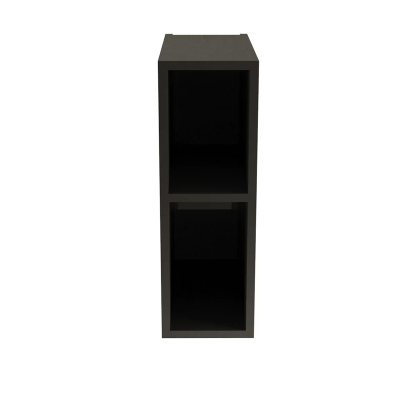 Schmales Regal 20 cm mit 1 Ablage - Schwarz
