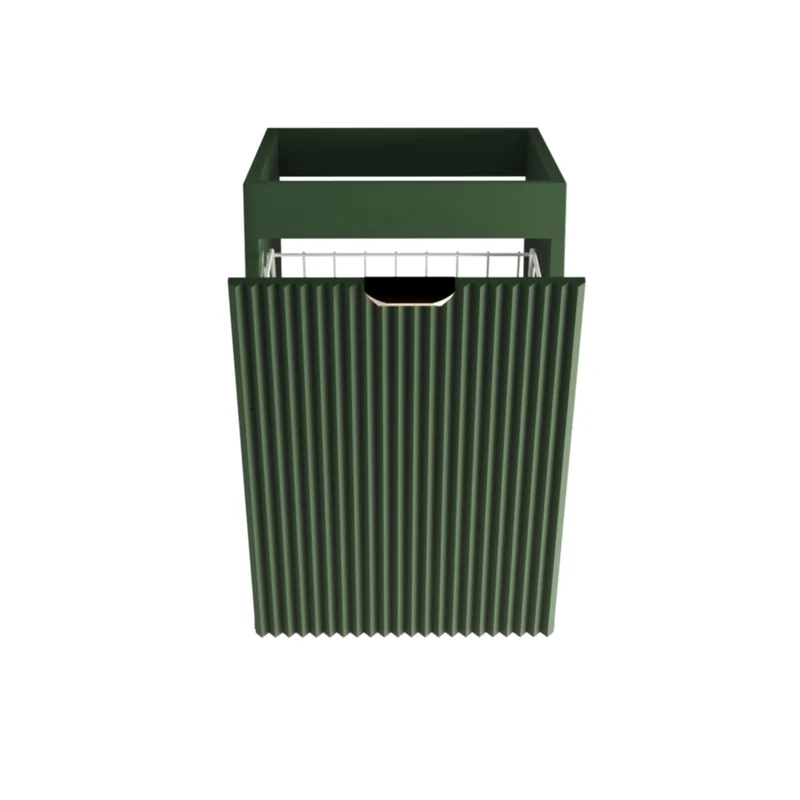 Badezimmerschrank 40 cm mit Wäschekorb Willy - Salbei