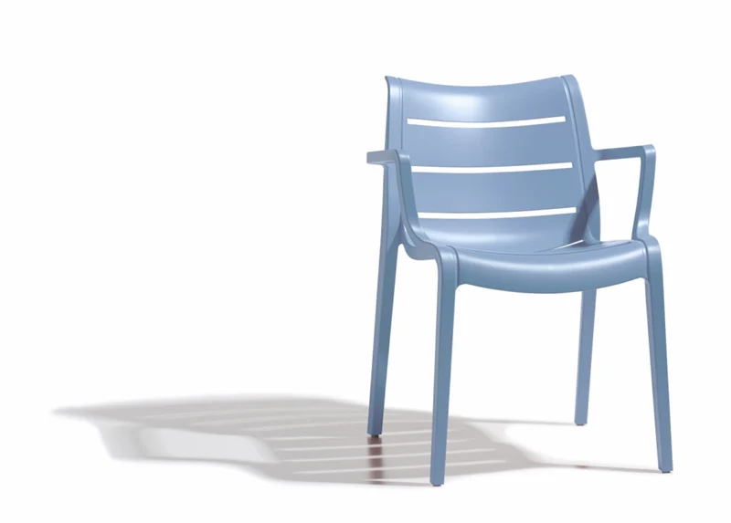 Gartenstuhl blau, Stuhl blau stapelbar, Gartenstuhl Kunststoff stapelbar