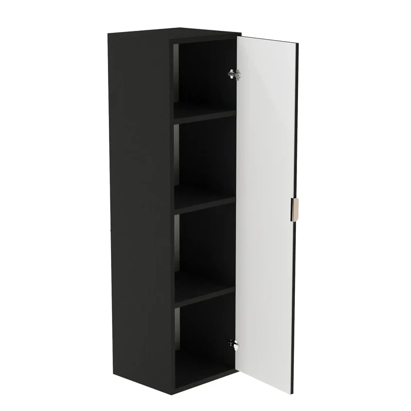 Bad Hochschrank 120 cm Willy - Schwarz