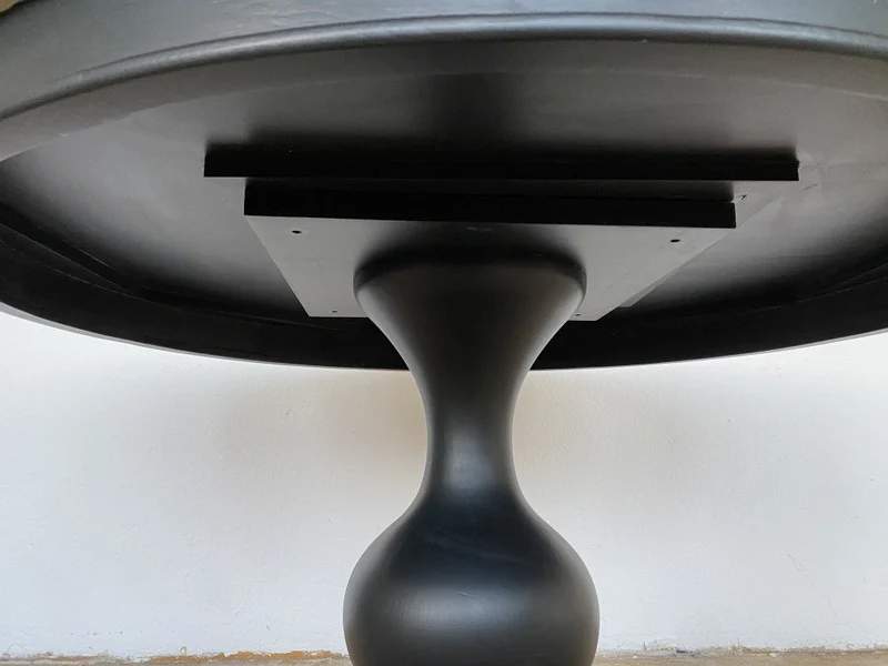 Tisch rund schwarz, Esstisch rund Metall Holz