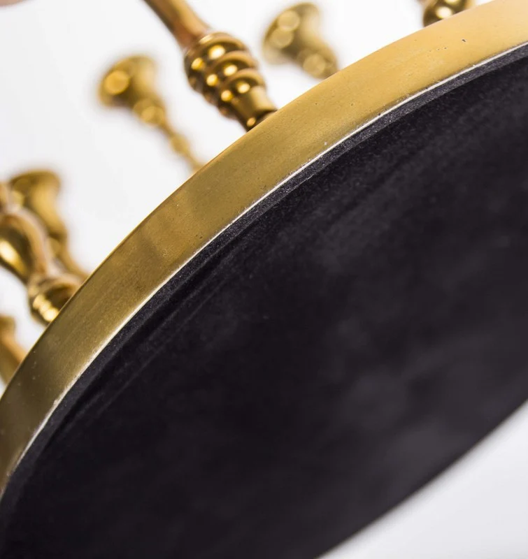 Kerzenständer 9-armig, Farbe Gold, Kerzenhalter aus Aluminium, Ø 30 cm