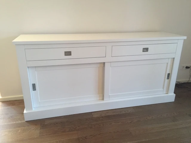 Sideboard weiß im Landhausstil, Anrichte weiß, Breite 200 cm