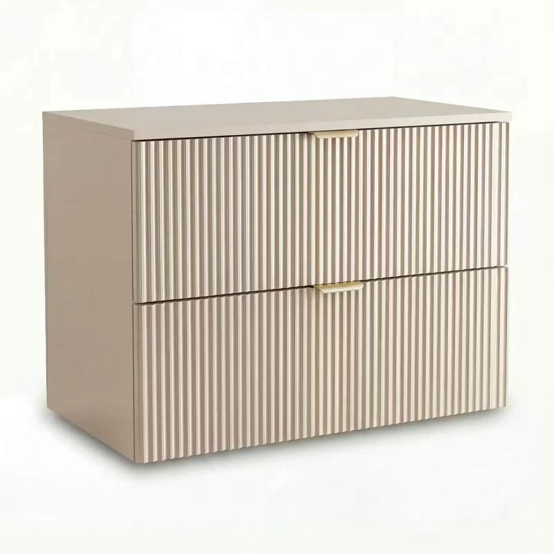 Waschtischunterschrank mit 2 Schubladen 80 cm Willy - Kaschmir