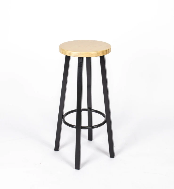 Barhocker mit Metallgestell, Barstuhl, Sitzhöhe 76,5 cm