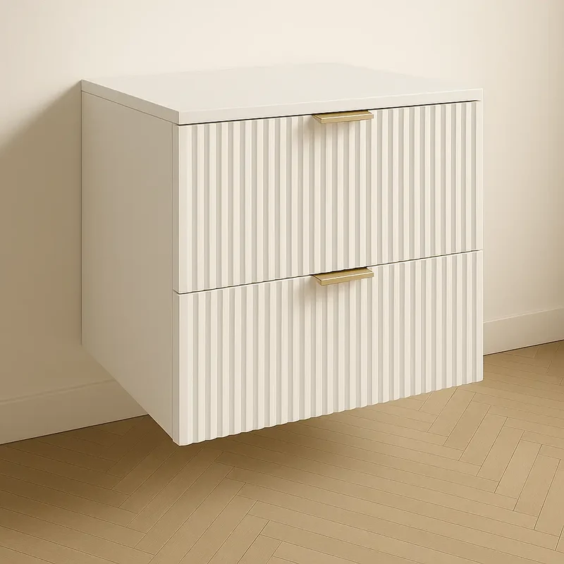 Waschtischunterschrank mit 2 Schubladen 60 cm Willy - Weiß