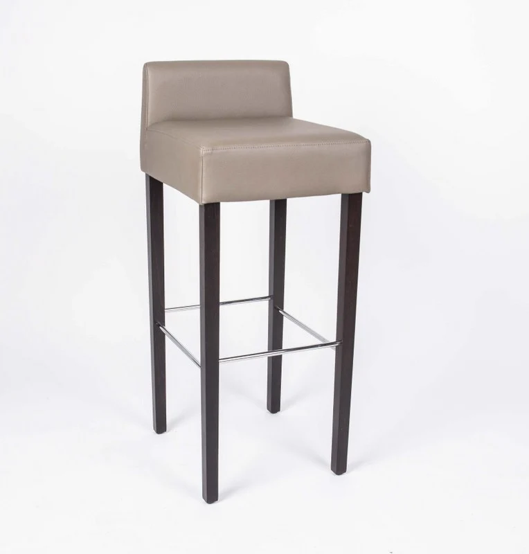 Barhocker mit Kunstleder gepolstert, Tresenhocker Farbe taupe