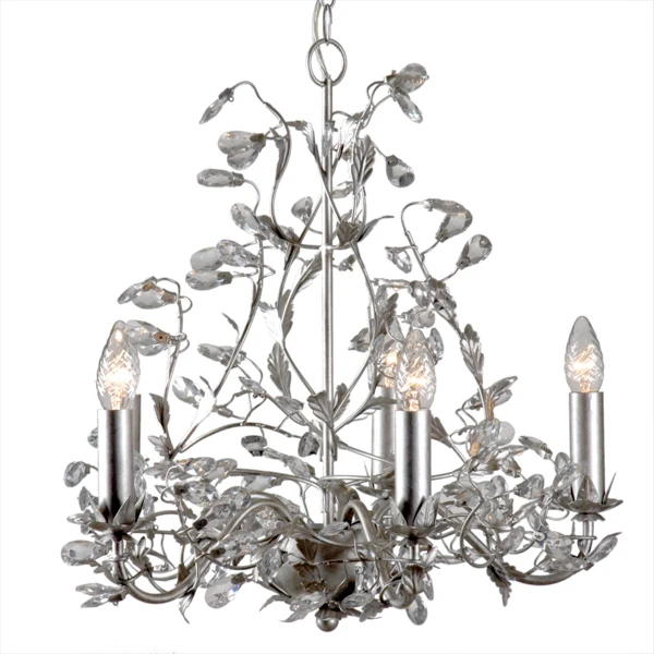 Kronleuchter aus Metall, Farbe silber Ø 56 cm